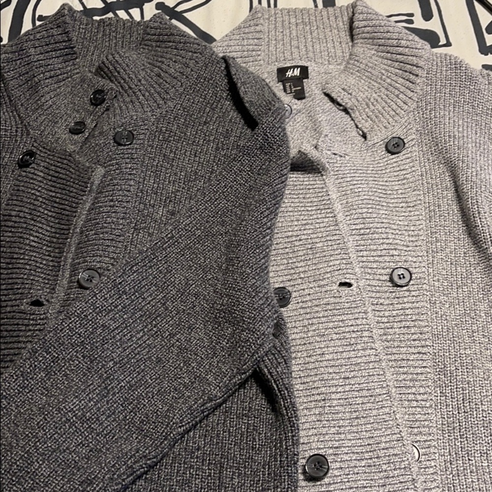 H&M Men’s Sweaters- 2 Size Large Heathered Grey